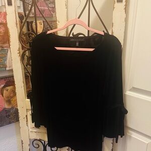 White House Black Market Black Blouse